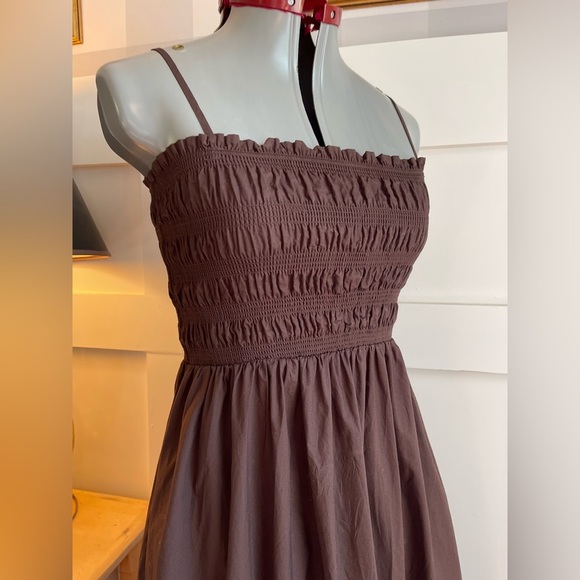 LOFT Strapless Brown Maxi Dress Size XXS - Picture 5 of 8